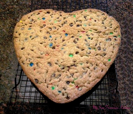 Giant M&M Cookie Heart