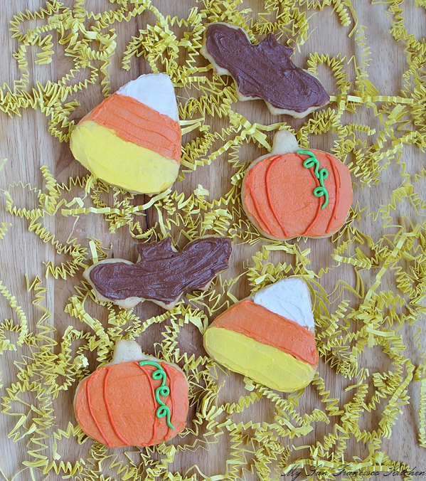 frosted halloween cookies