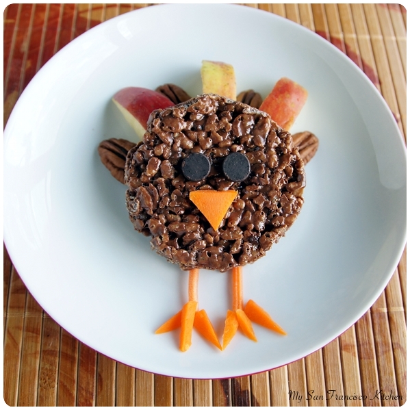 Rice Krispie Treats Turkey - a fun Thanksgiving dessert