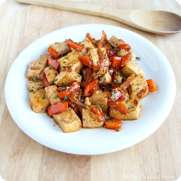 spicy garlic tofu