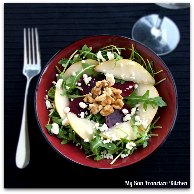 pear arugula salad